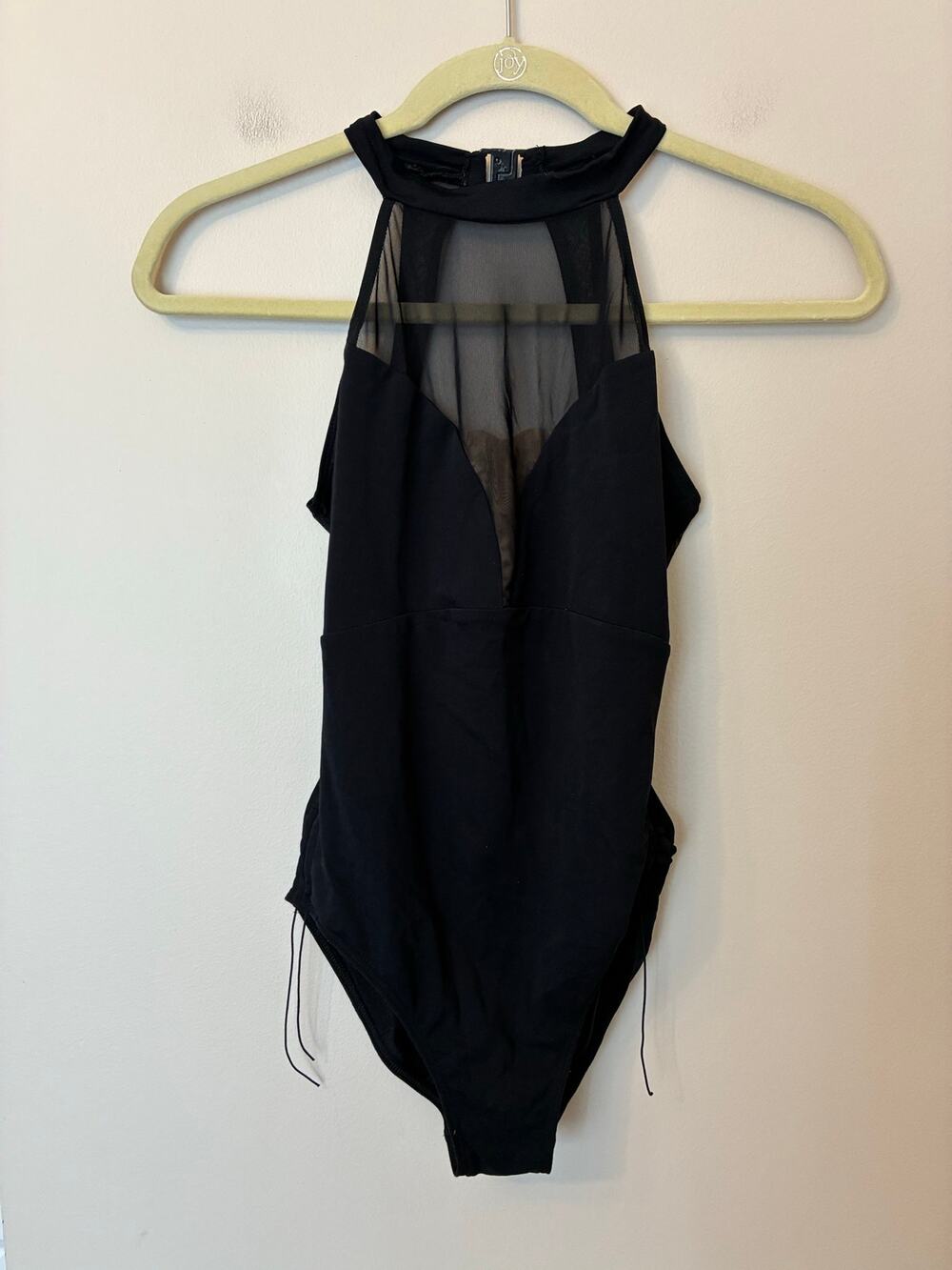 Nikolay Promise Halter Mesh Leotard Black Size Small